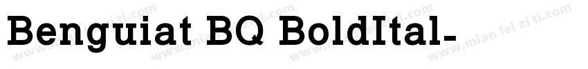 Benguiat BQ BoldItal字体转换
